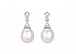 18ct White Gold Pearl Earrings 