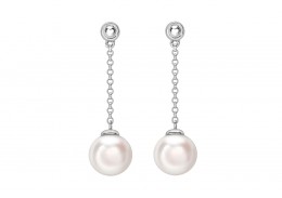 18ct White Gold Pearl Earrings 