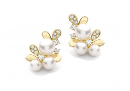 18ct Gold, Pearl & Diamond Earrings
