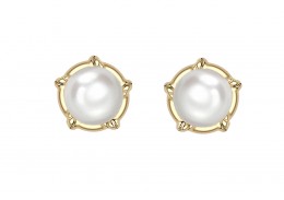 9ct Gold Pearl Earrings 