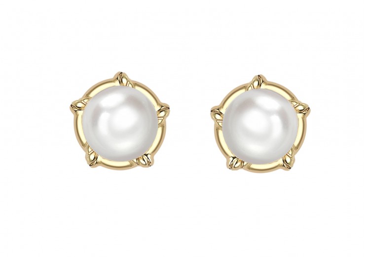 9ct Gold Pearl Earrings 