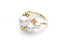 18ct Gold, Pearl & Diamond Ring