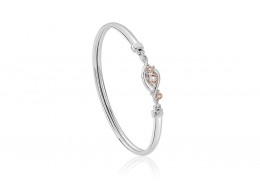 Clogau Gold Sterling Silver Pistyll Rhaeadr White Topaz Bangle