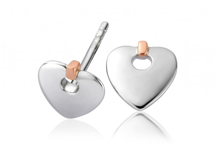 Clogau Gold Sterling Silver Cariad Stud Earrings