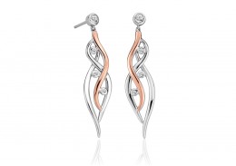 Clogau Gold Sterling Silver Swallow Falls Drop Earrings