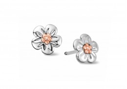 Clogau Gold Sterling Silver Forget Me Not Stud Earrings
