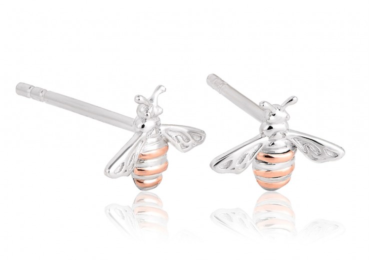 Clogau Gold Sterling Silver Honey Bee Earrings