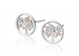 Clogau Gold Sterling Silver Tree of Life Stud Earrings