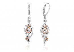 Clogau Gold Sterling Silver Pistyll Rhaeadr White Topaz Drop Earrings
