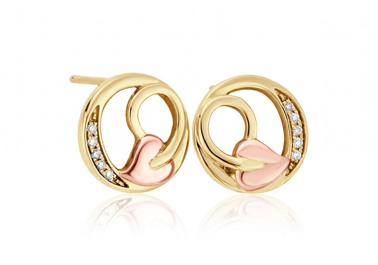 Clogau 9ct Gold Tree of Life Diamond Stud Earrings