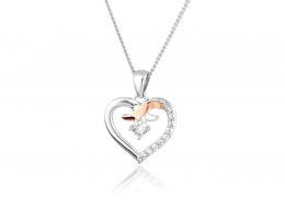 Clogau Gold Sterling Silver Kiss Pendant