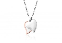 Clogau Gold Sterling Silver Cwtch Double Heart Drop Pendant