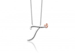 Clogau Gold Sterling Silver Tree of Life Initials Necklace - Letter T