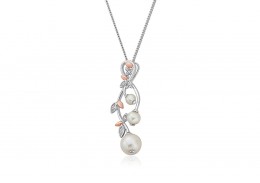 Clogau Gold Sterling Silver Lily of the Valley Pearl Pendant