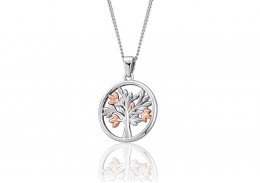 Clogau Gold Sterling Silver Tree of Life Circle Pendant