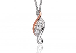 Clogau Gold Sterling Silver Past Present Future Pendant