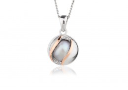 Clogau Gold Sterling Silver Oyster Pearl Pendant