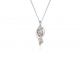 Clogau Gold Sterling Silver Pistyll Rhaeadr White Topaz Pendant