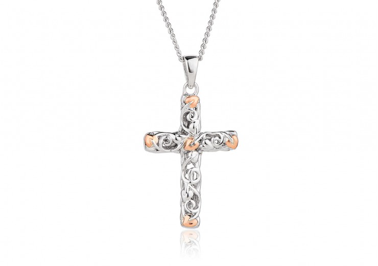 Clogau Gold Sterling Silver Tree of Life Cross Pendant