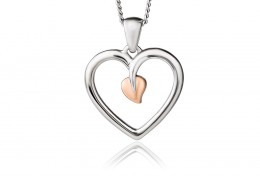 Clogau Gold Sterling Silver Tree of Life Heart Pendant