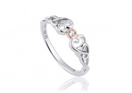 Clogau Gold Sterling Silver Lovespoons Ring