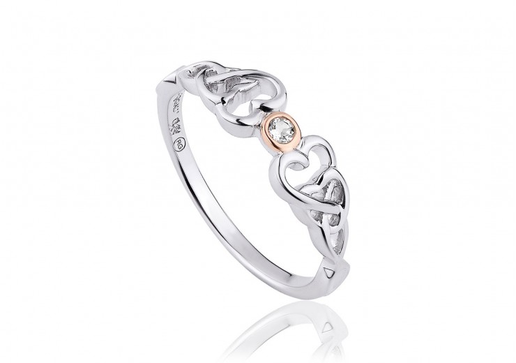 Clogau Gold Sterling Silver Lovespoons Ring