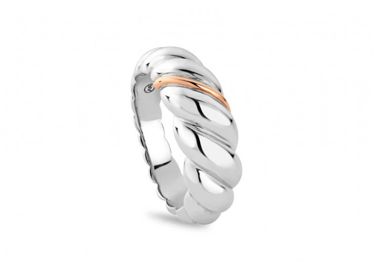 Clogau Gold Sterling Silver Lover's Twist Ring