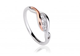 Clogau Gold Sterling Silver Past Present Future Ring