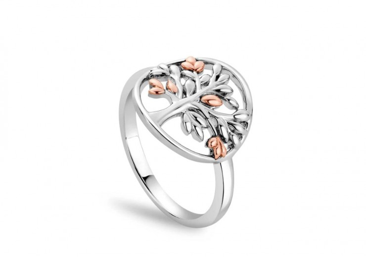 Clogau Gold Sterling Silver Tree of Life Circle Ring