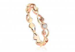 Clogau 9ct Gold Tree of Life Diamond Stacking Ring