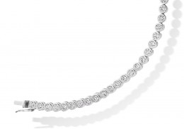 18ct White Gold Round Brilliant Cut Diamond Bracelet 3ct