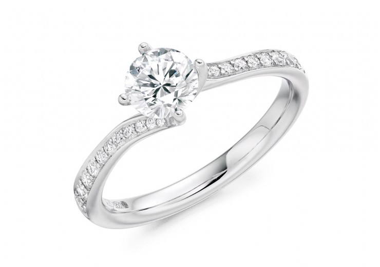 18ct White Gold Round Brilliant Cut Diamond Ring 1.25ct