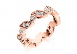 18ct Rose Gold Round Brilliant Cut Full Eternity Ring 0.50ct