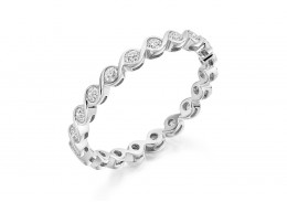 18ct White Gold Round Brilliant Cut Full Eternity Ring 0.50ct