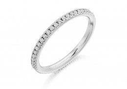 18ct White Gold Round Brilliant Cut Full Eternity Ring 0.35ct