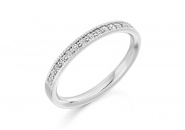 9ct White Gold Round Brilliant Cut Diamond Half Eternity Ring 0.25ct