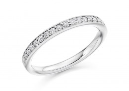 18ct White Gold Round Brilliant Cut Half Eternity Ring 0.30ct