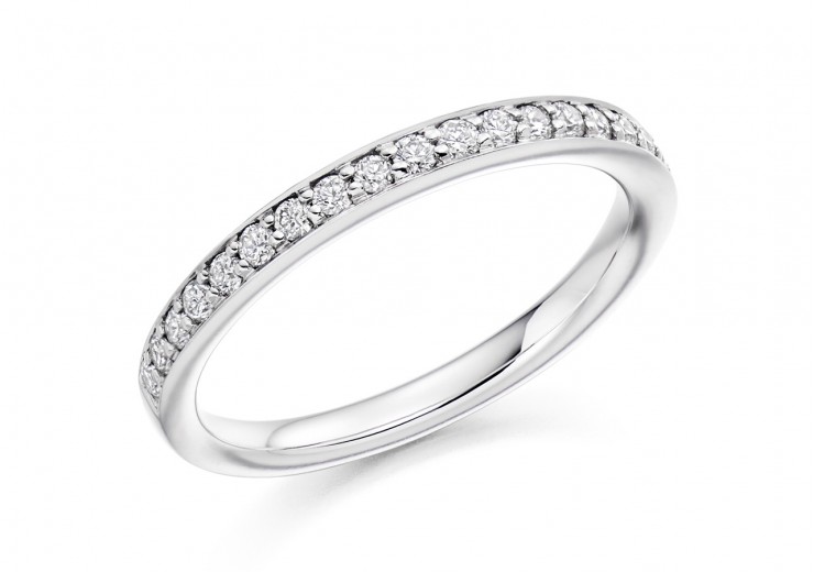 18ct White Gold Round Brilliant Cut Half Eternity Ring 0.30ct