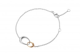 Georg Jensen 18ct Rose Gold &  Sterling Silver Offspring Bracelet