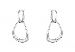 Georg Jensen Sterling Silver Offspring Interlocked Earrings