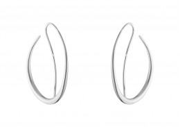 Georg Jensen Sterling Silver Offspring Double Earhoop Earrings