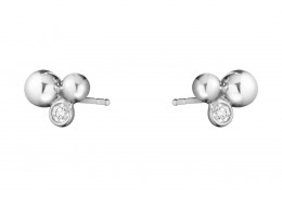 Georg Jensen Sterling Silver & Diamond Moonlight Grapes Earrings