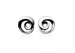 Georg Jensen Sterling Silver Moebius Continuity Earrings