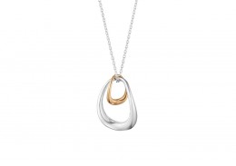 Georg Jensen 18ct Rose Gold &  Sterling Silver Offspring Necklace