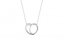 Georg Jensen Sterling Silver Offspring Heart Necklace
