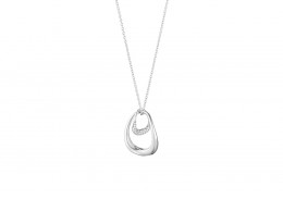 Georg Jensen Sterling Silver & Diamond Offspring Necklace