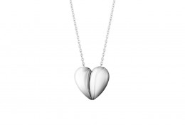 Georg Jensen Sterling Silver Heart Necklace