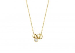 Georg Jensen 18ct Yellow Gold & Diamond Moonlight Grapes Necklace 0.07ct