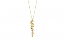 Georg Jensen 18ct Yellow Gold & Diamond Moonlight Grapes Necklace 0.05ct