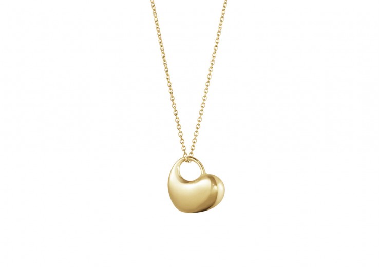 Georg Jensen 18ct Yellow Gold Heart Necklace